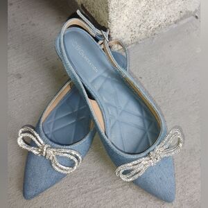 Blue Ballet Flats